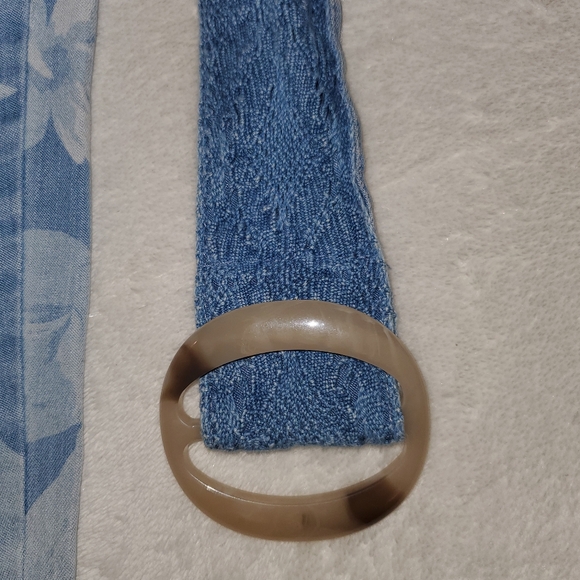 Desigual Denim Cargo Pants with Floral Print Small - Picture 7 of 10